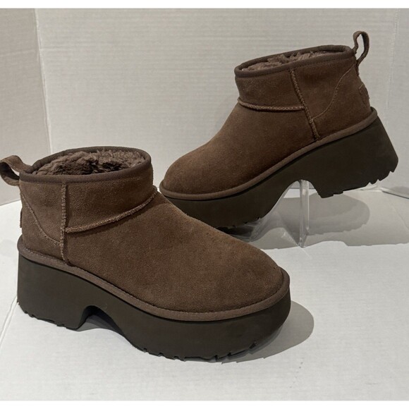 UGG Shoes - UGG Classic Ultra Mini New Heights Boot Hickory Size 10 Women’s